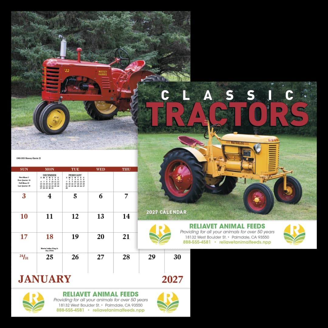 Classic Tractor - Stapled Calendar
