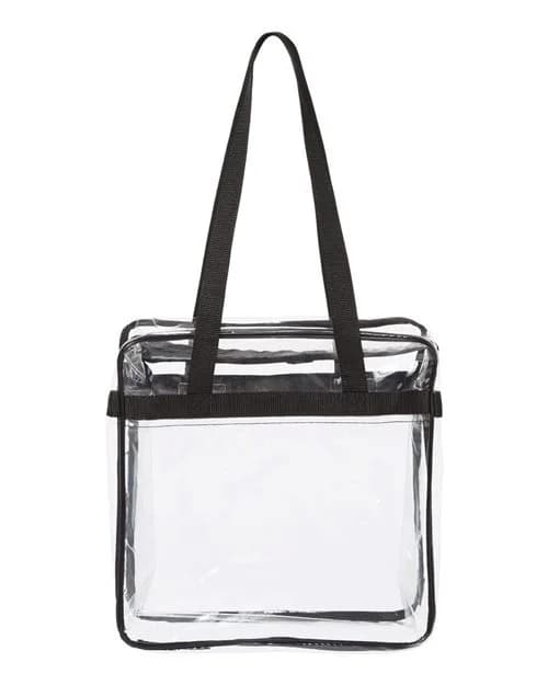 OAD OAD Clear Tote with Zippered Top
