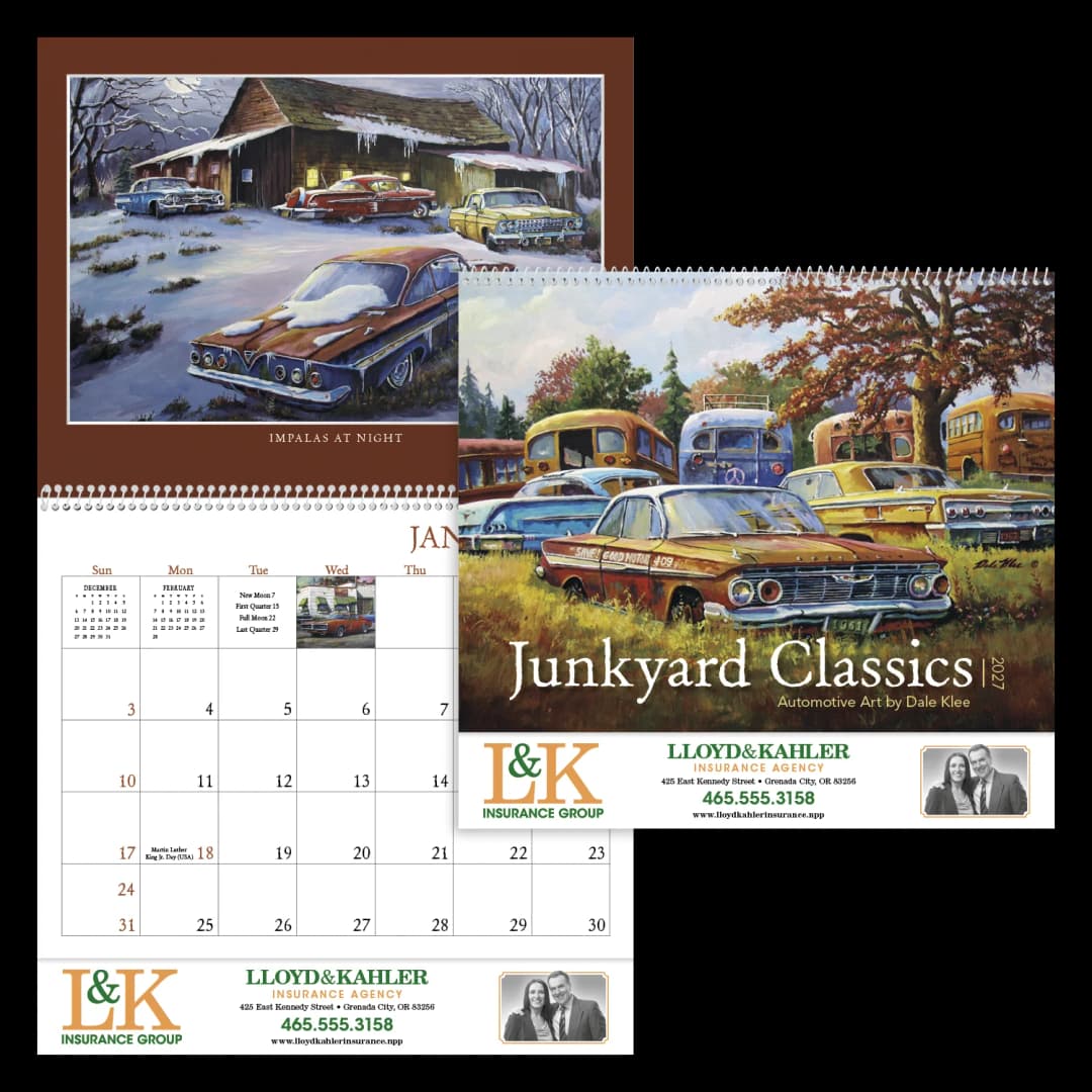 Junkyard Classics by Dale Klee Calendar