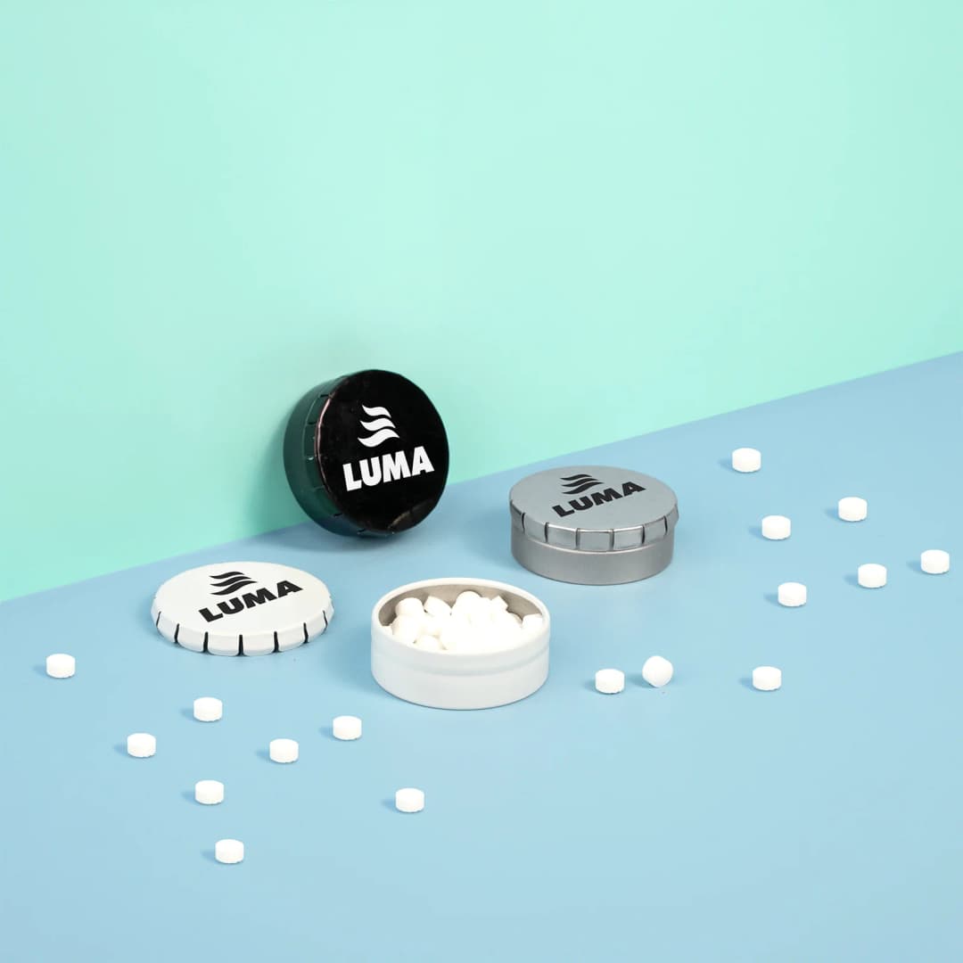 Small Round Clicker Mint Tin