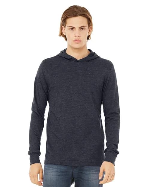 BELLA + CANVAS Unisex Jersey Hooded Long Sleeve Tee