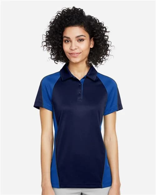 Harriton Women's Advantage Snag Protection Plus IL Colorblock Polo
