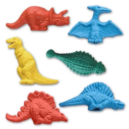 Pencil-Top Eraser Dinosaur Collection