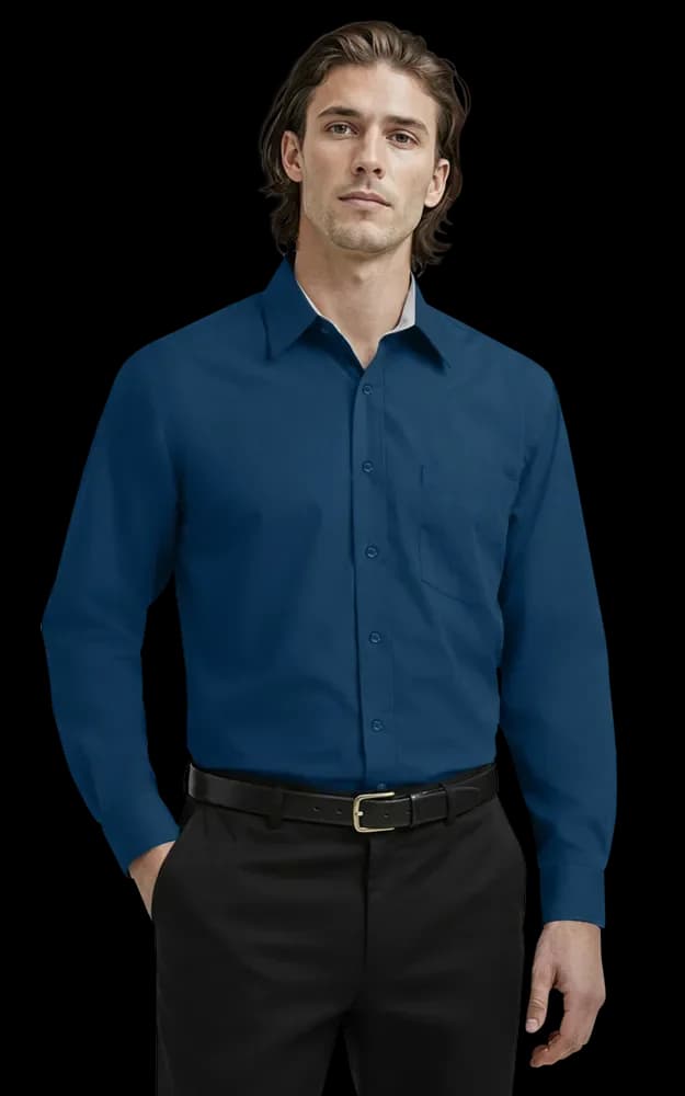 Blue Generation Men's L/S Fine Line Twill Shirt