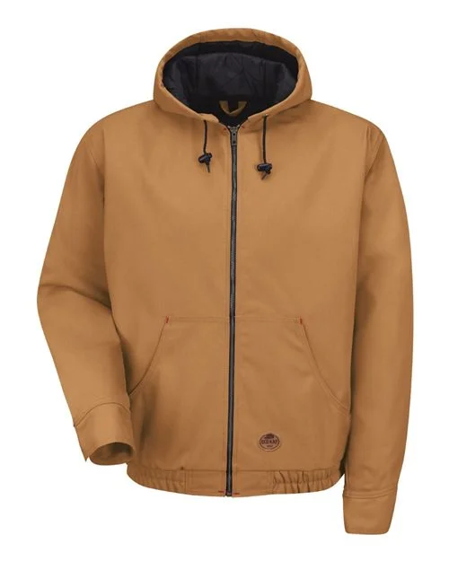 Red Kap Men's Blended Duck Zip-Front Hooded Jacket