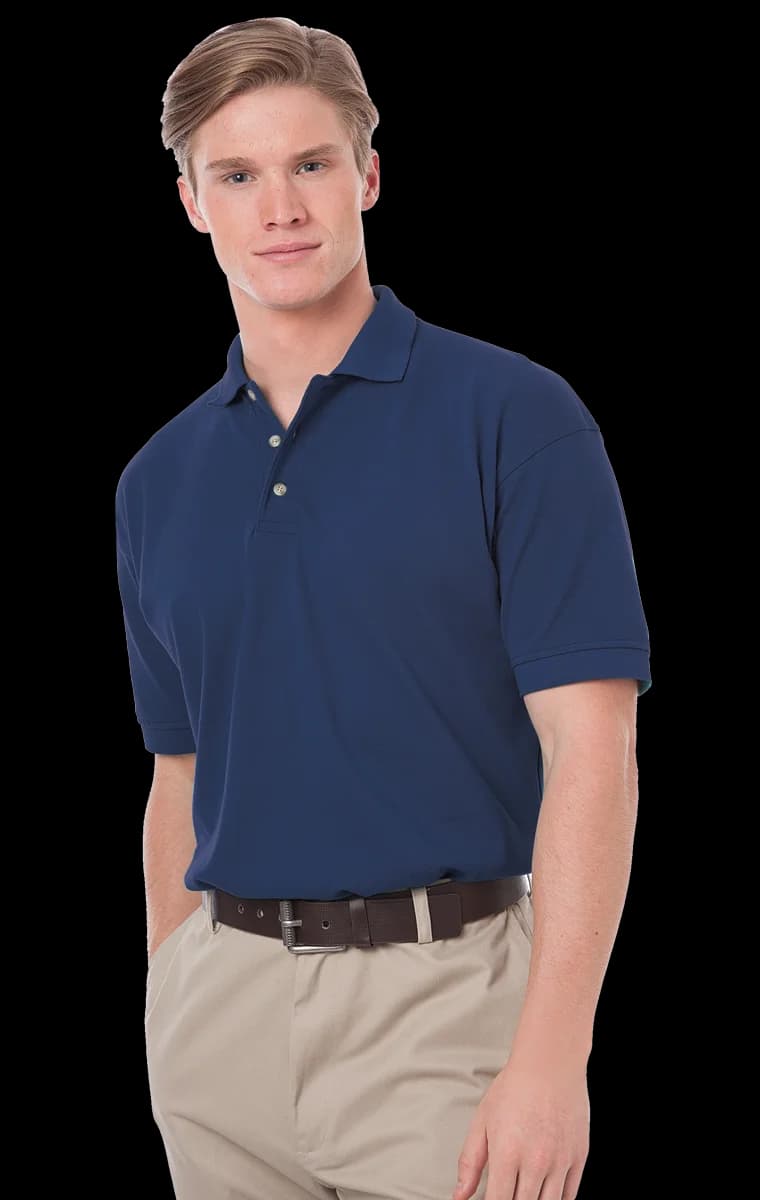 Blue Generation Men's Cotton Pique Polo