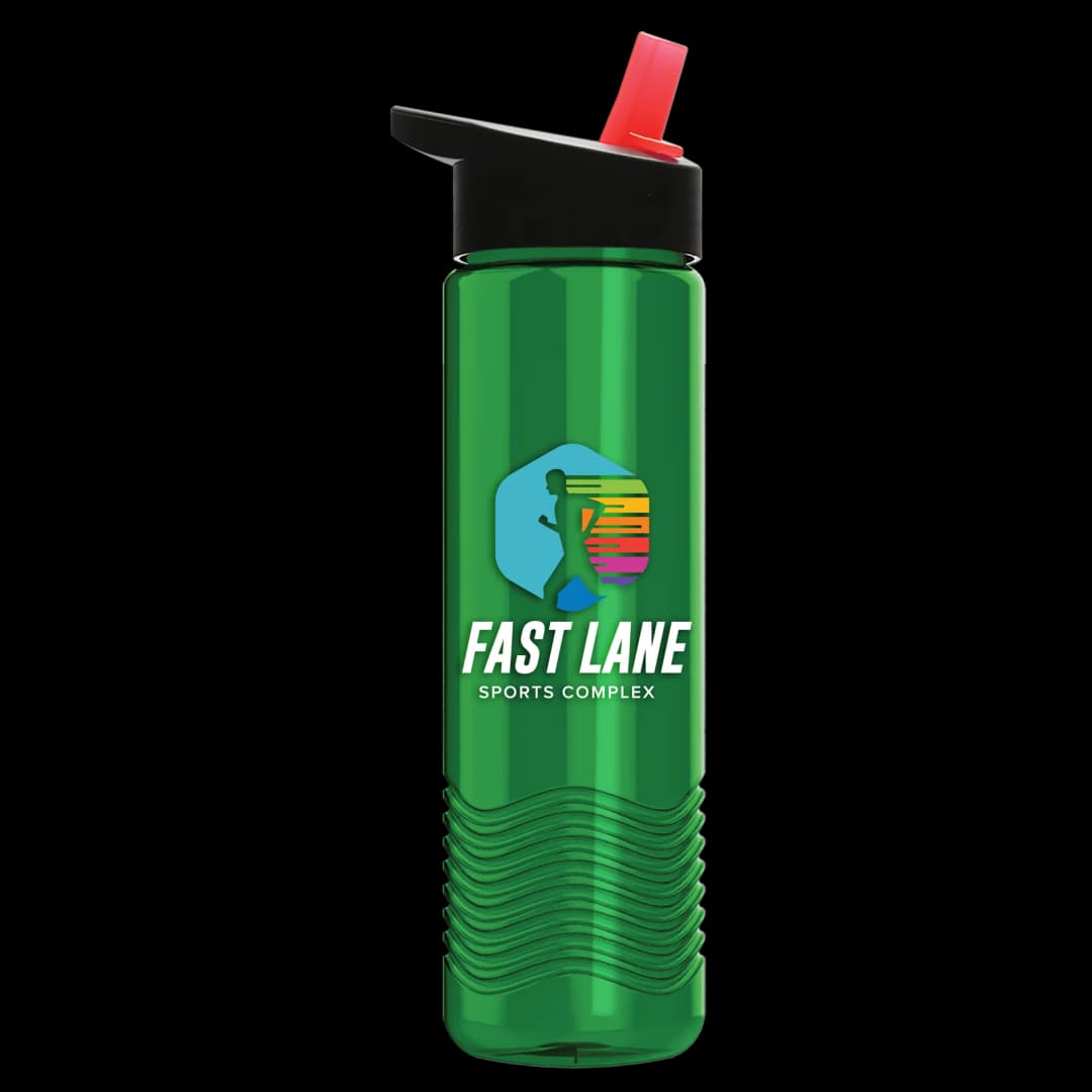 Wave Tritan® Bottle with Flip-Straw Lid - 24 oz.