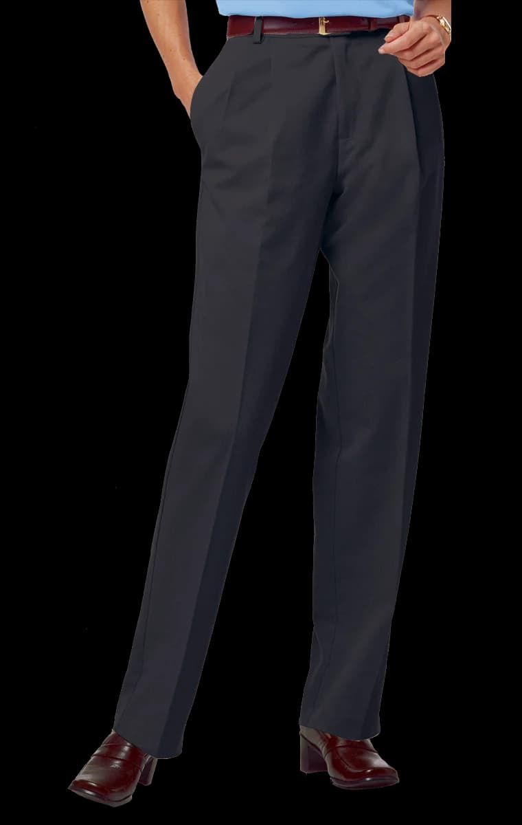 Blue Generation Ladies' Scotchgard Twill Pleated Front Pant
