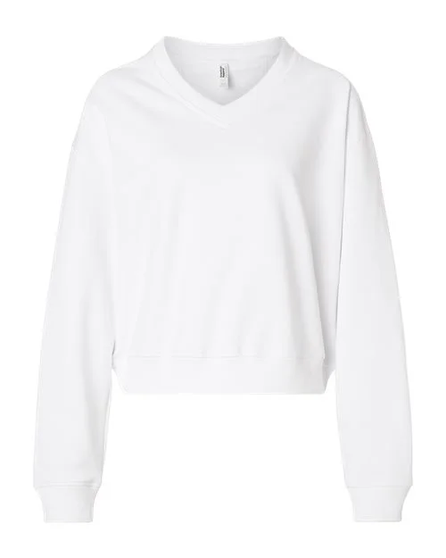 American Apparel Women's French Terry V-Neck Sweatshirt