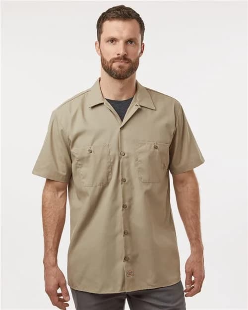 Dickies Men's Industrial Short Sleeve Work Shirt