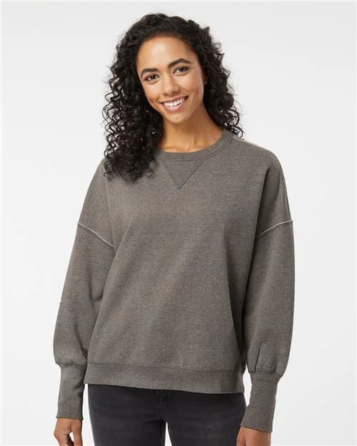 MV Sport Women's Sueded Fleece Crewneck Sweatshirt