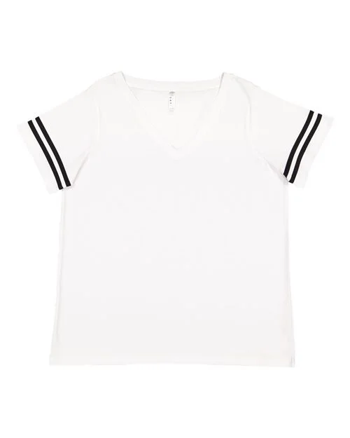 LAT Women's Curvy Collection Vintage Football Tee