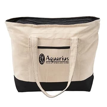 12 oz. Cotton Canvas Zippered Nautical Tote