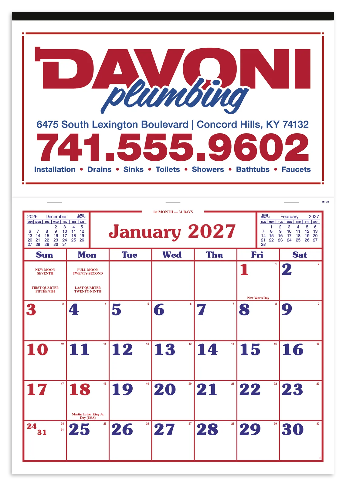 Billboard Apron Calendar