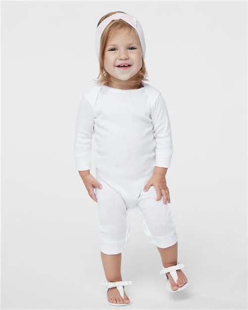 Rabbit Skins Infant Long Legged Baby Rib Bodysuit