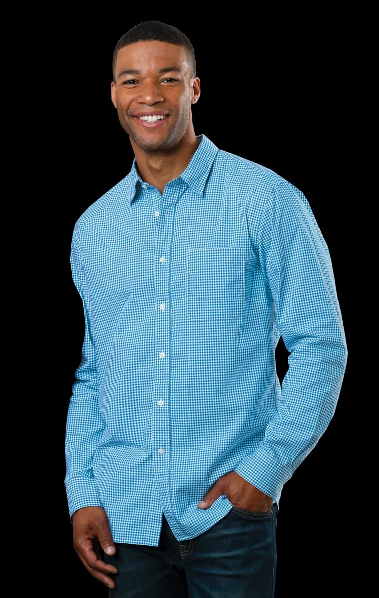 Blue Generation Men’s L/S Gingham Check