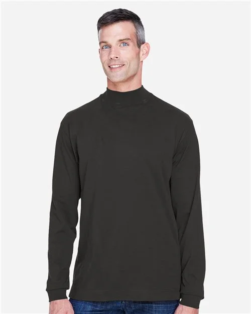 Devon & Jones Unisex Sueded Jersey Mock Neck T-Shirt