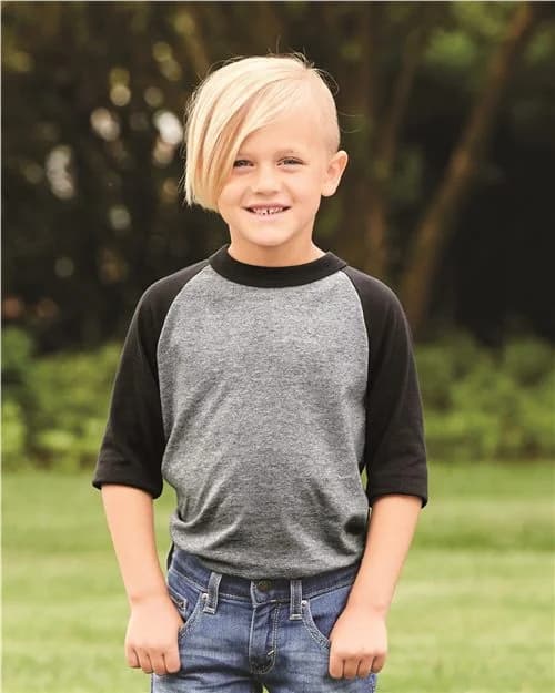 Augusta Sportswear Youth Three-Quarter Sleeve Baseball Jersey