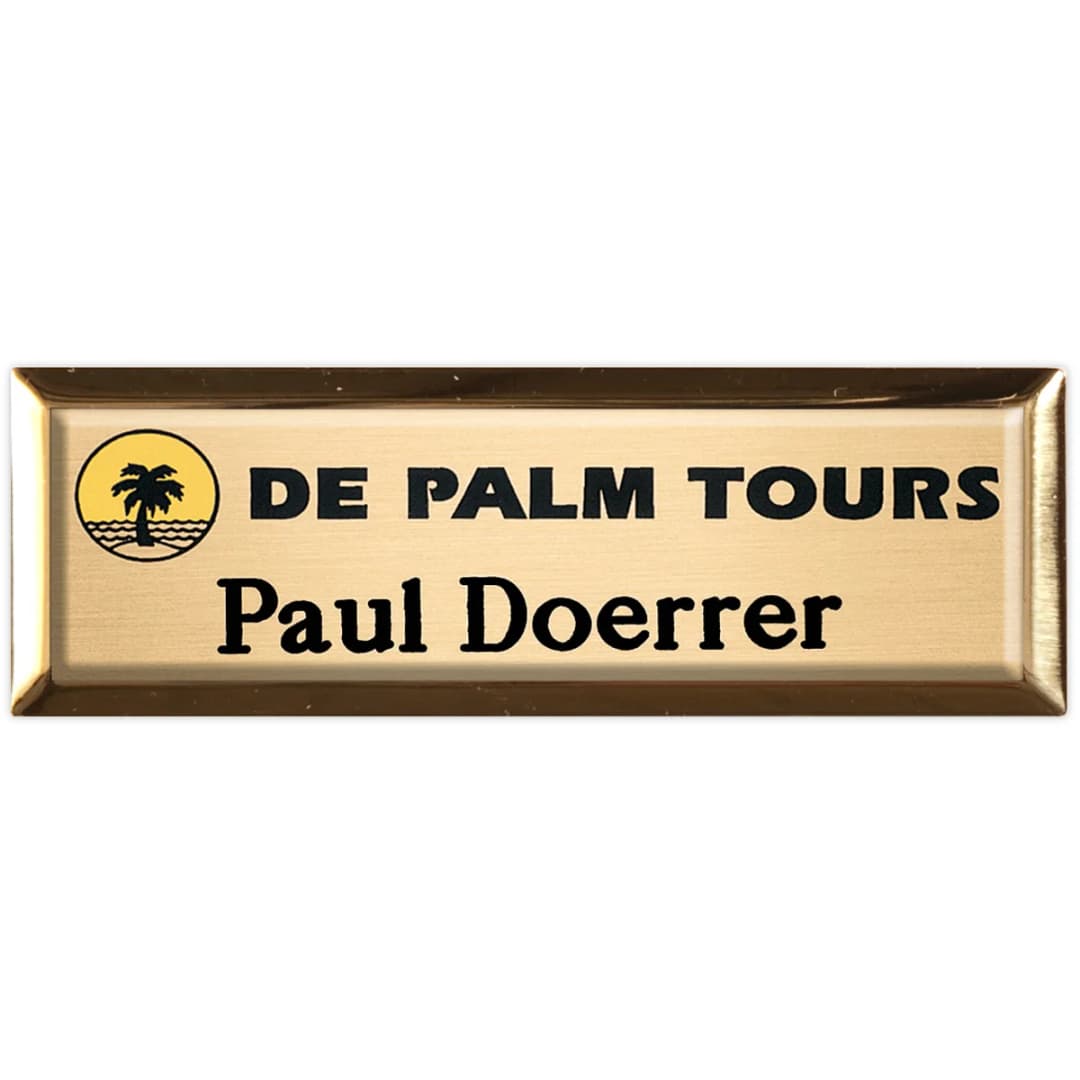 New York Executive Metal Name Badge (Standard Size 1" x 3")