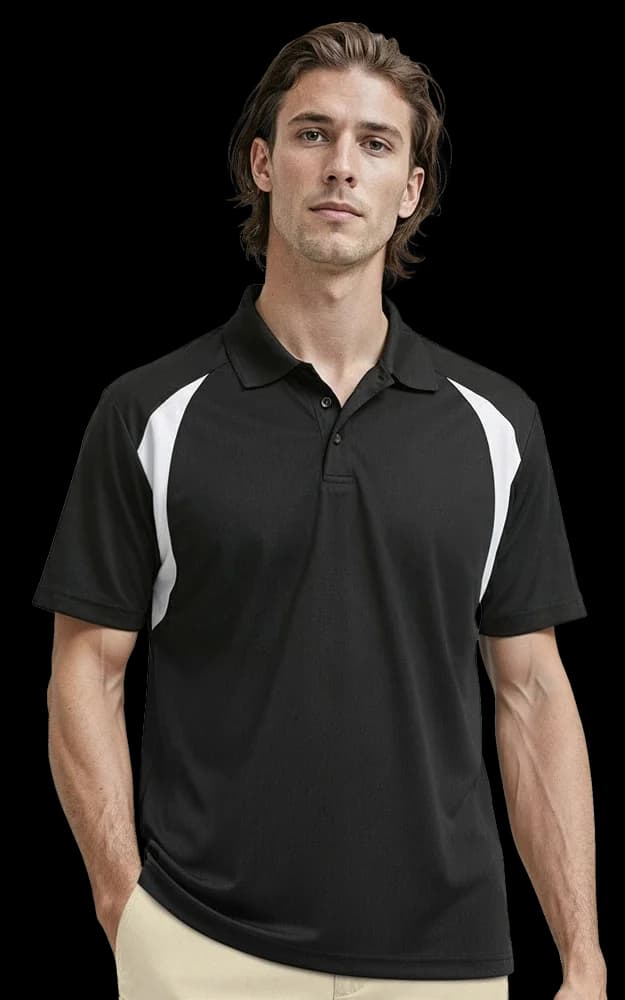 Blue Generation Men's Wicking Raglan Sleeve Polo