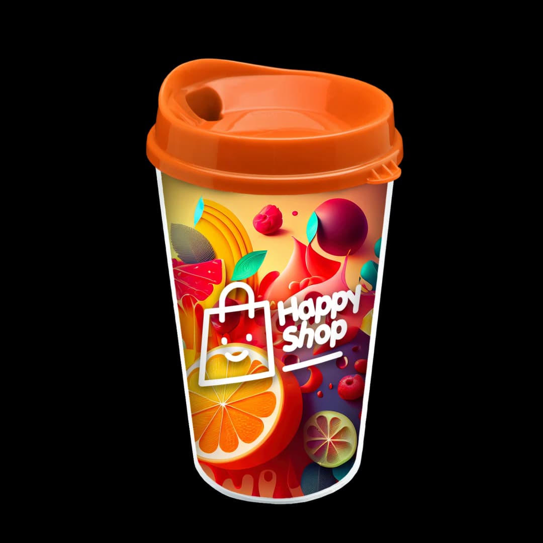 Transparent Tumbler with Sip Lid and Full-Color Paper Insert - 16 oz.