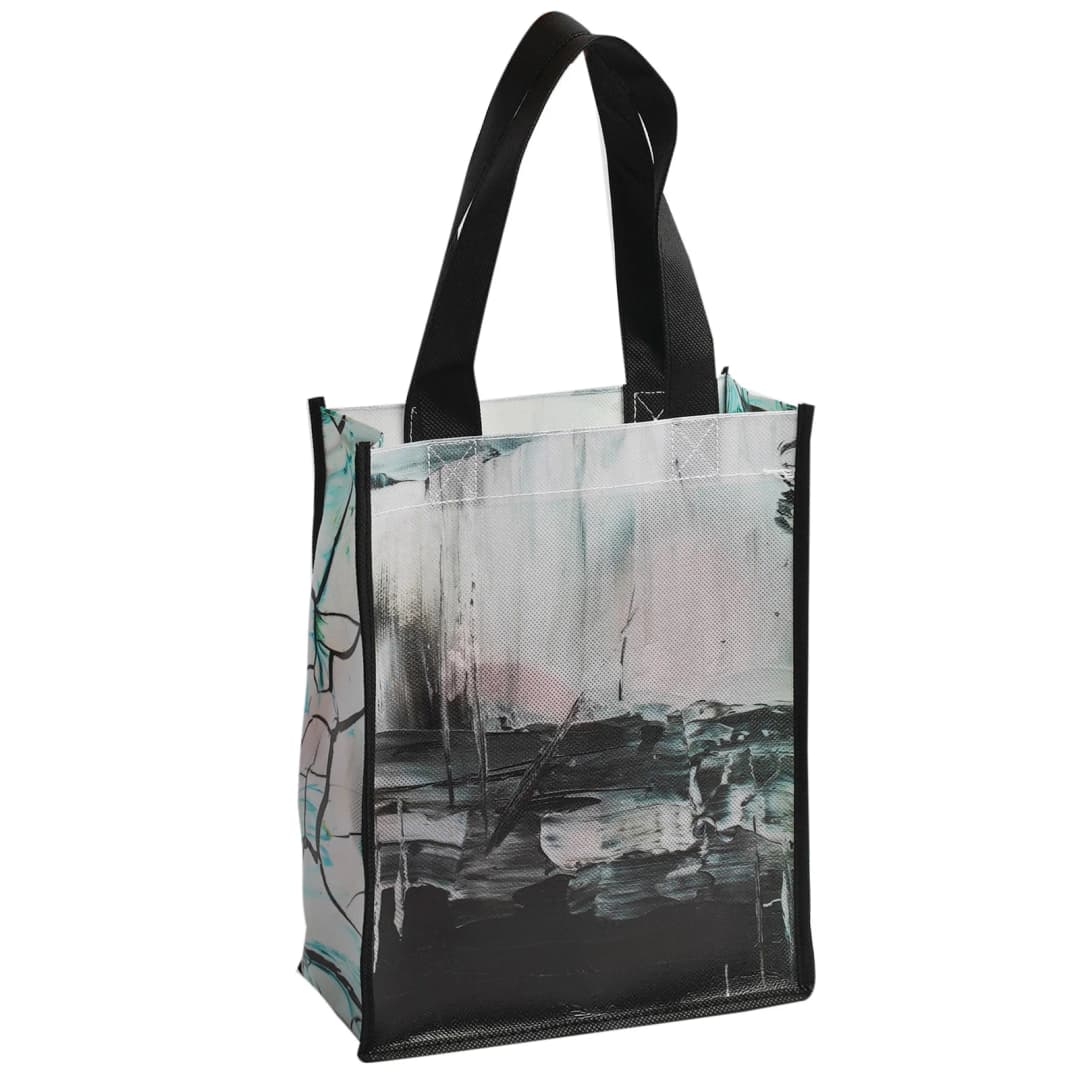 Laminated Non Woven Polypropylene Tote: 8" W X 10" H X 4" D
