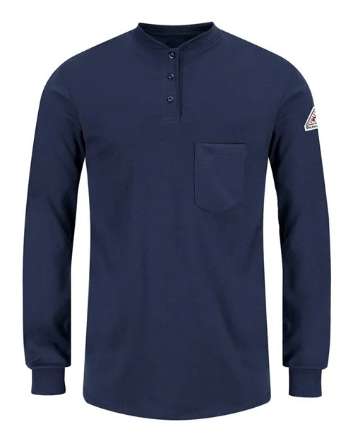Bulwark Women's Long Sleeve Tagless Henley Shirt
