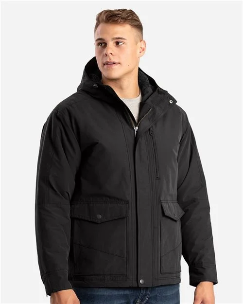 Berne Apparel Men's Highland Quilt-Lined Micro-Duck Hooded Jacket