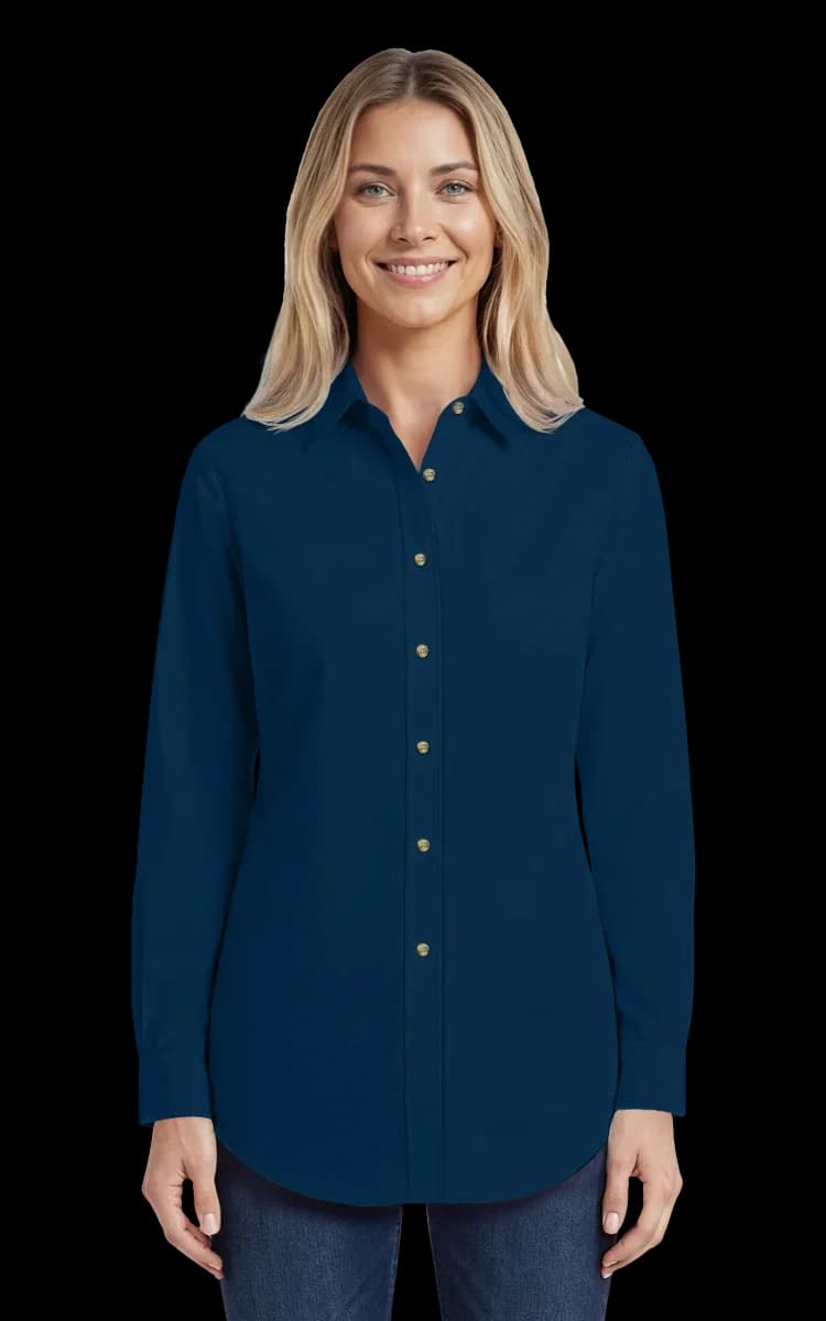 Blue Generation Ladies' Scotchgard Twill L/S Shirt