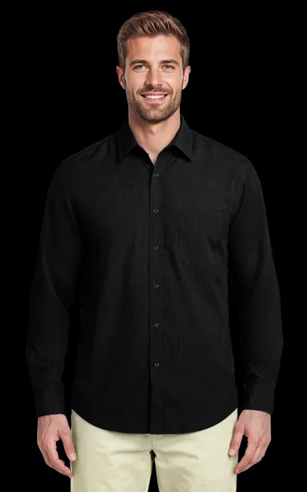 Blue Generation Men's L/S Crossweave Shirt