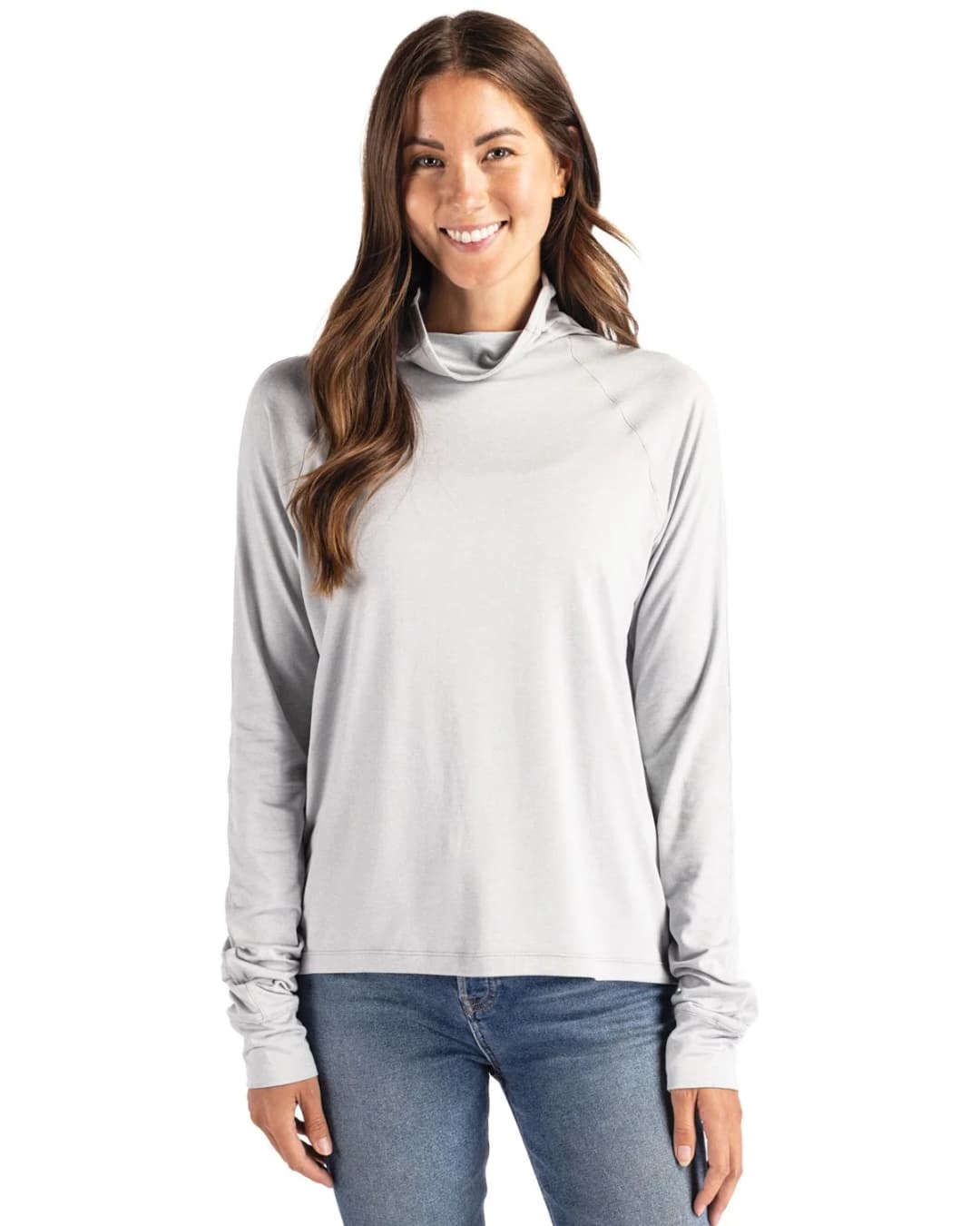 Cutter & Buck Coastline Epic Comfort Eco Recycled Womens Funnel Neck