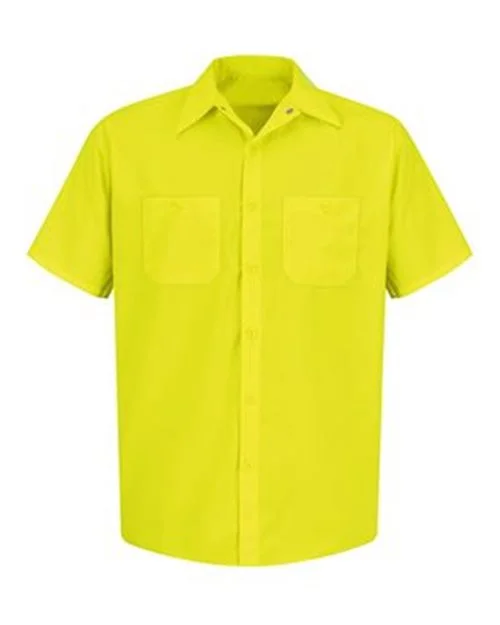 Red Kap Men's Tall Enhanced Visibility Short Sleeve Work Shirt