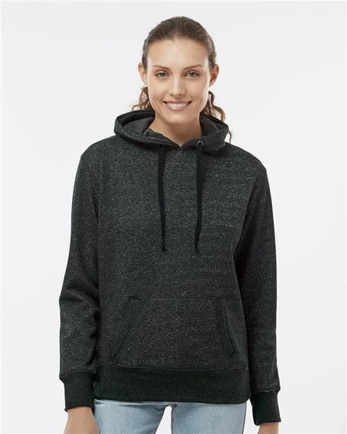 J. America Women’s Glitter French Terry Hooded Sweatshirt