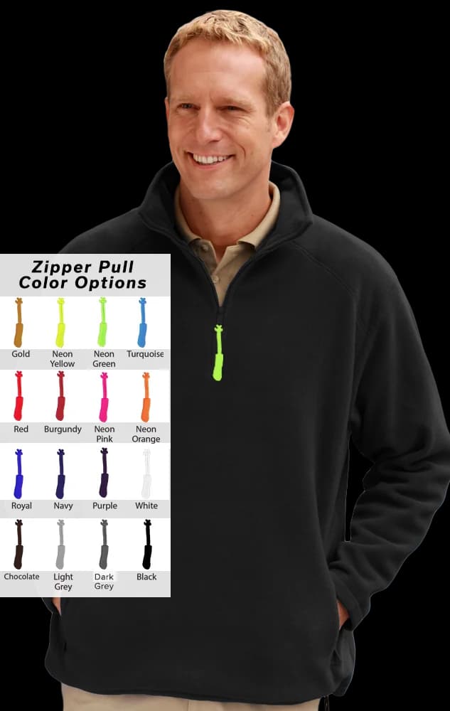 Blue Generation Custom Zipper Pull Polar Fleece Pullover