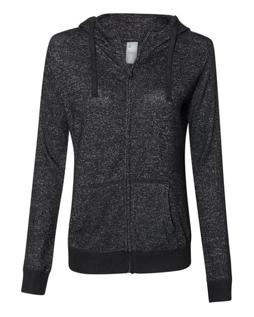 J. America Women’s Cozy Jersey Hooded Full-Zip