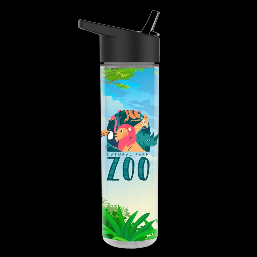 Chiller Insulated Bottle with Flip-Straw Lid and Full-Color Paper Insert - 16 oz.