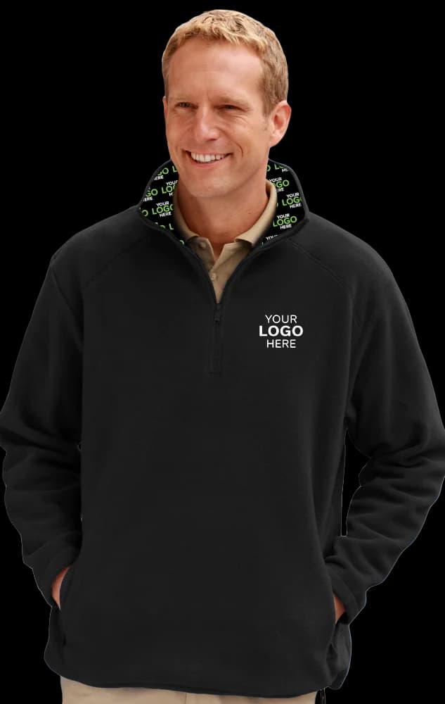 Blue Generation Your Logo Here Men's Micro Fleece Zip Pullover