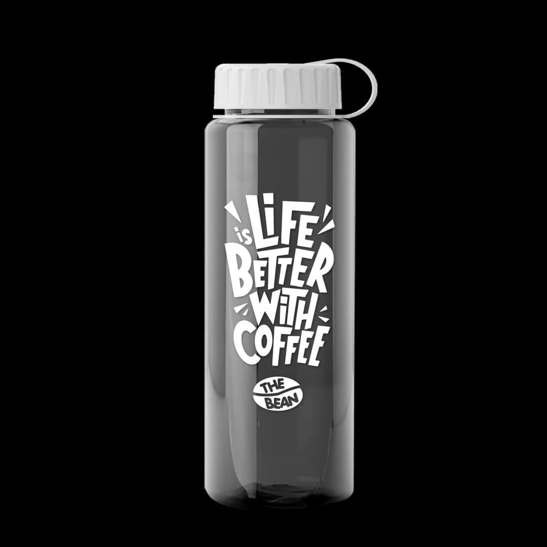 Slim Fit RPET Bottle with Tethered Lid - 32 oz.