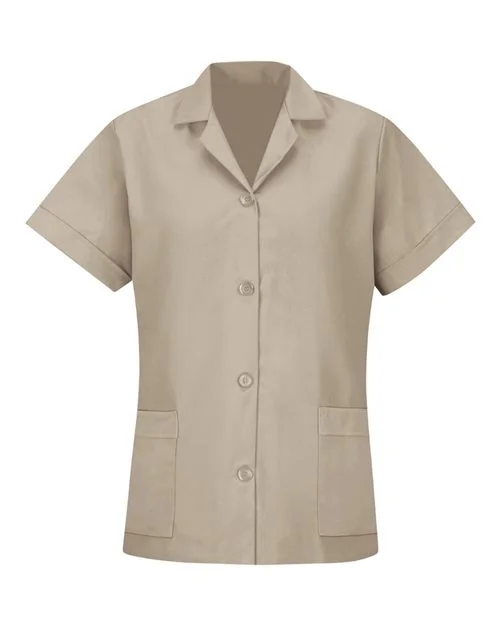 Red Kap Women's Loose Fit Short Sleeve Button Smock