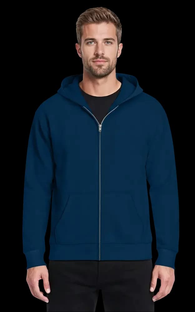 Blue Generation Adult Essex Zip Front Hoodie - 7 oz.