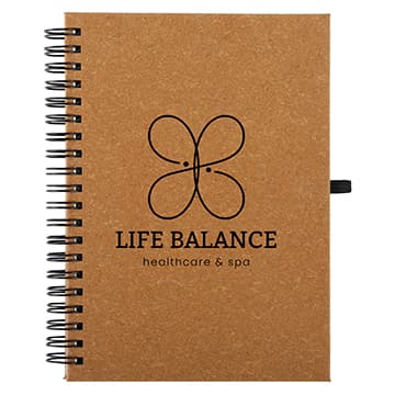 5" x 7" Bonded Leather Spiral Notebook w/FSC® Paper