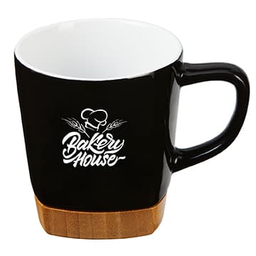 11 oz. Ceramic Mug with Removable Bamboo Coaster
