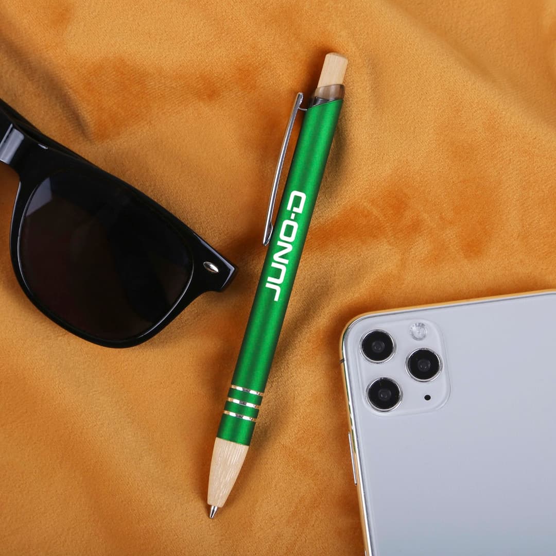 Venosa Velvet-Touch Aluminum Pen w/ bamboo accents