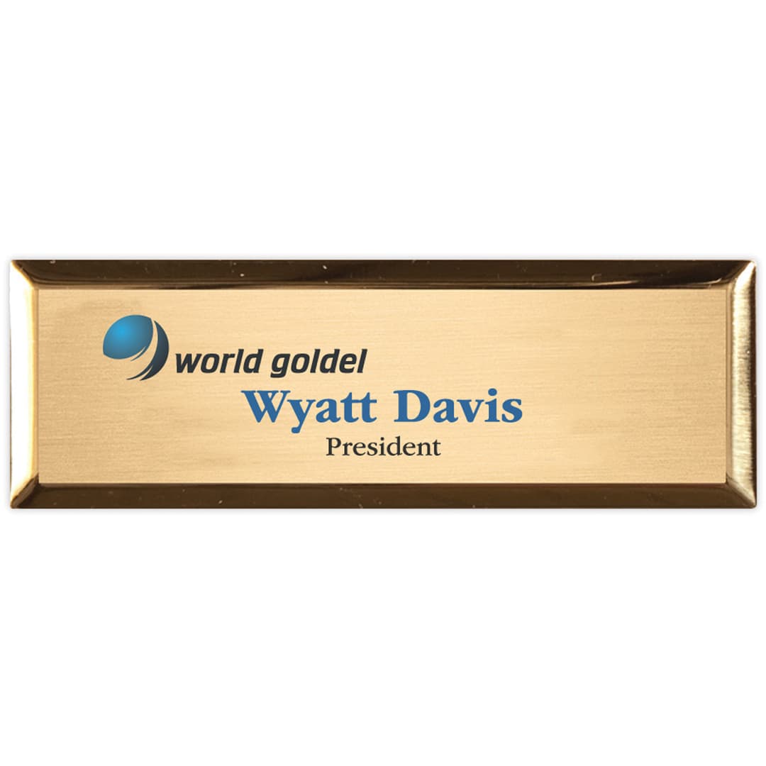Aspen Metal Executive Name Badge (Standard Size 1" x 3")
