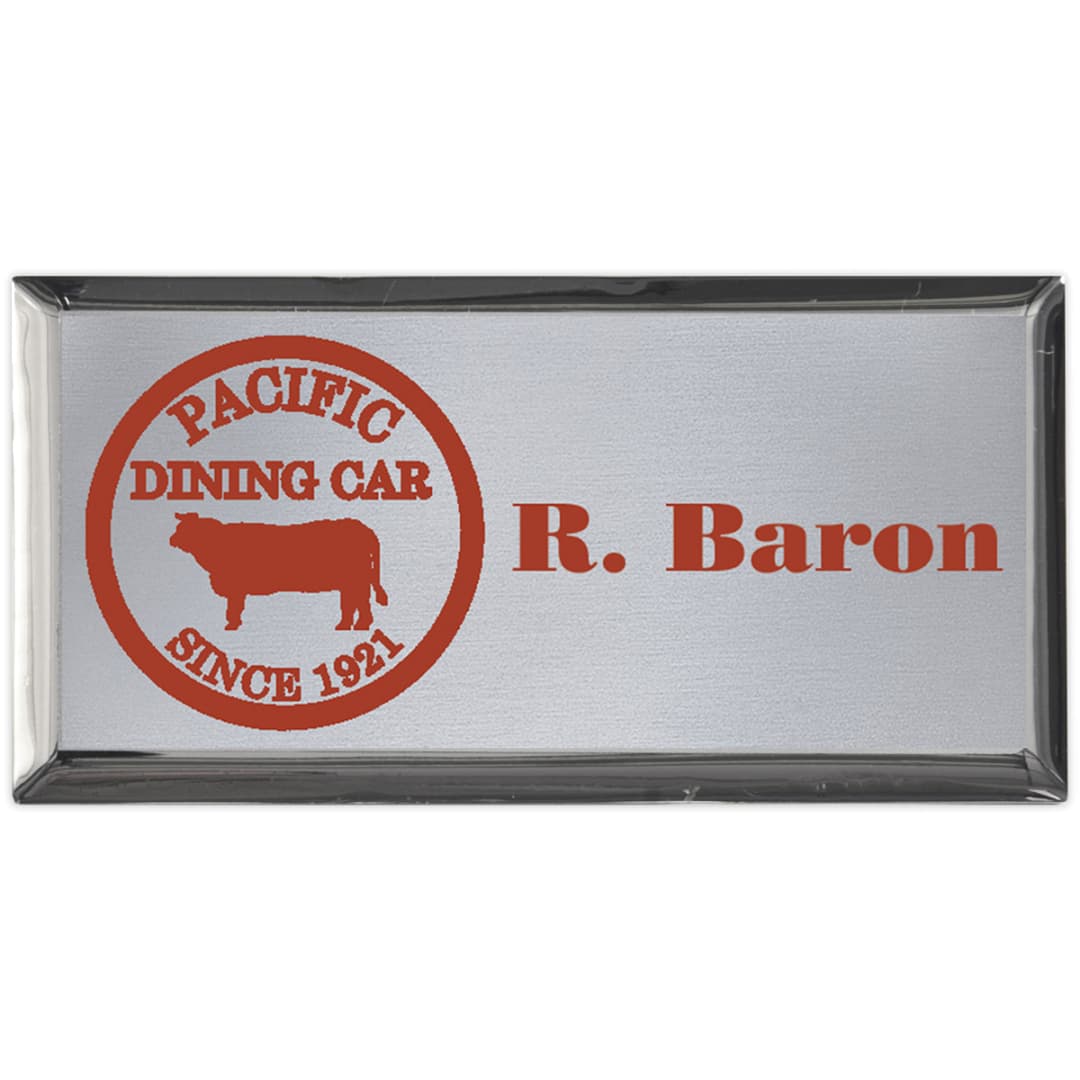 Aspen Metal Executive Name Badge (Standard Size 1-1/2" x 3")