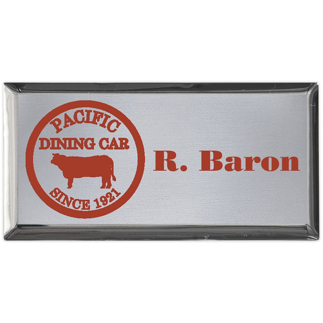 Aspen Metal Executive Name Badge (Standard Size 1-1/2" x 3")