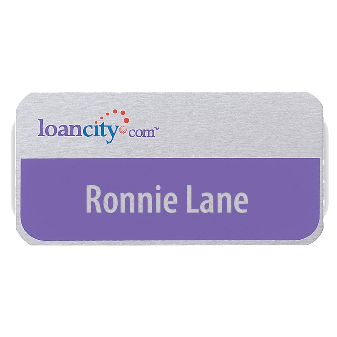 Aspen Metal Standard Name Badge (Standard Size 1-1/2" x 3")