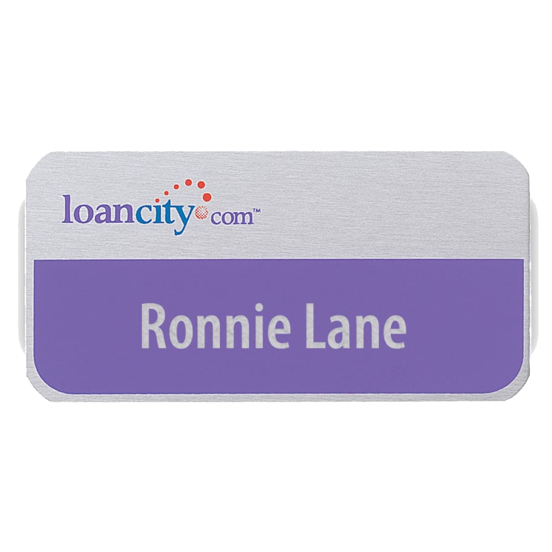 Aspen Metal Standard Name Badge (Standard Size 1-1/2" x 3")
