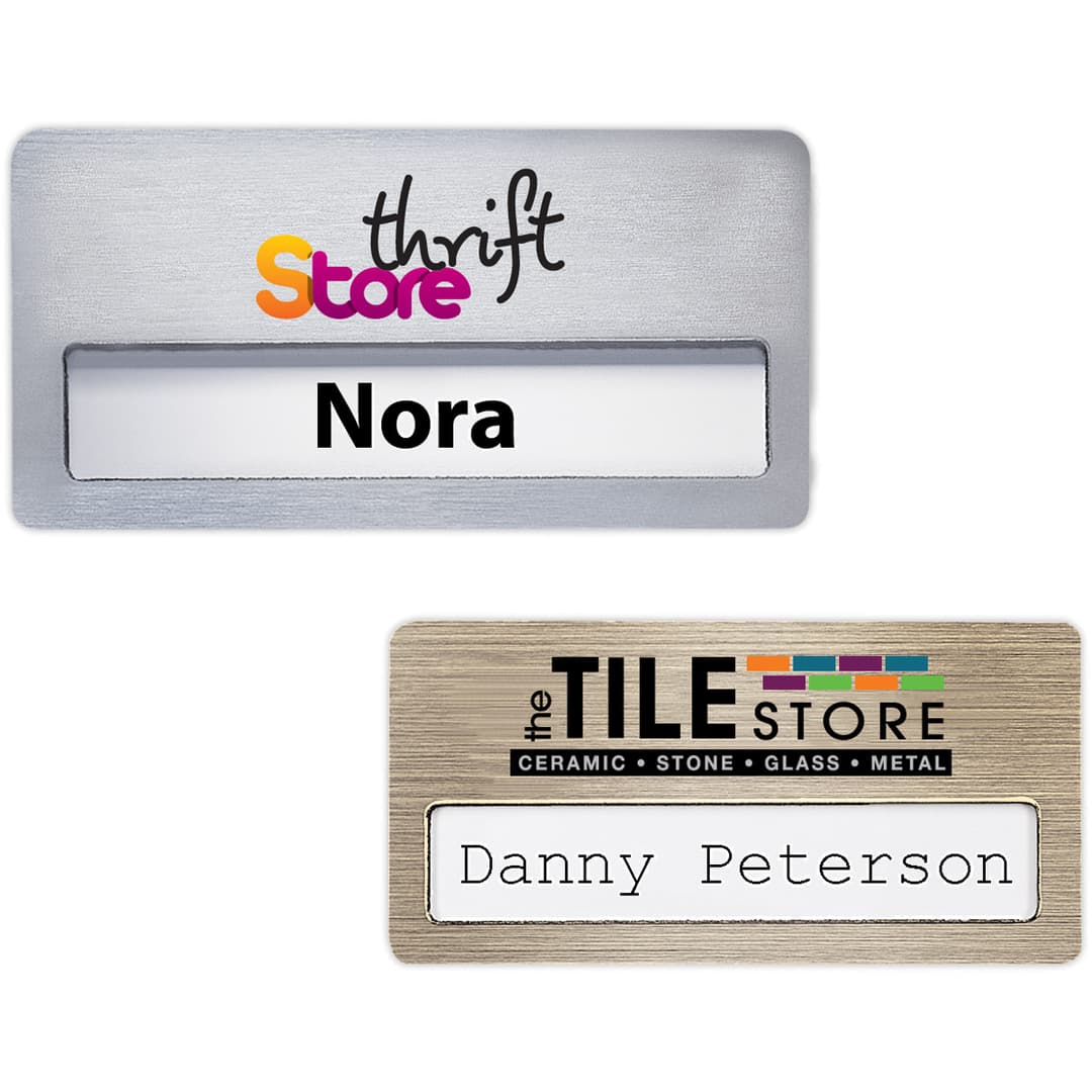 Atlanta Reusable Vogue Name Badge (Standard Size 3" x 1-1/2")