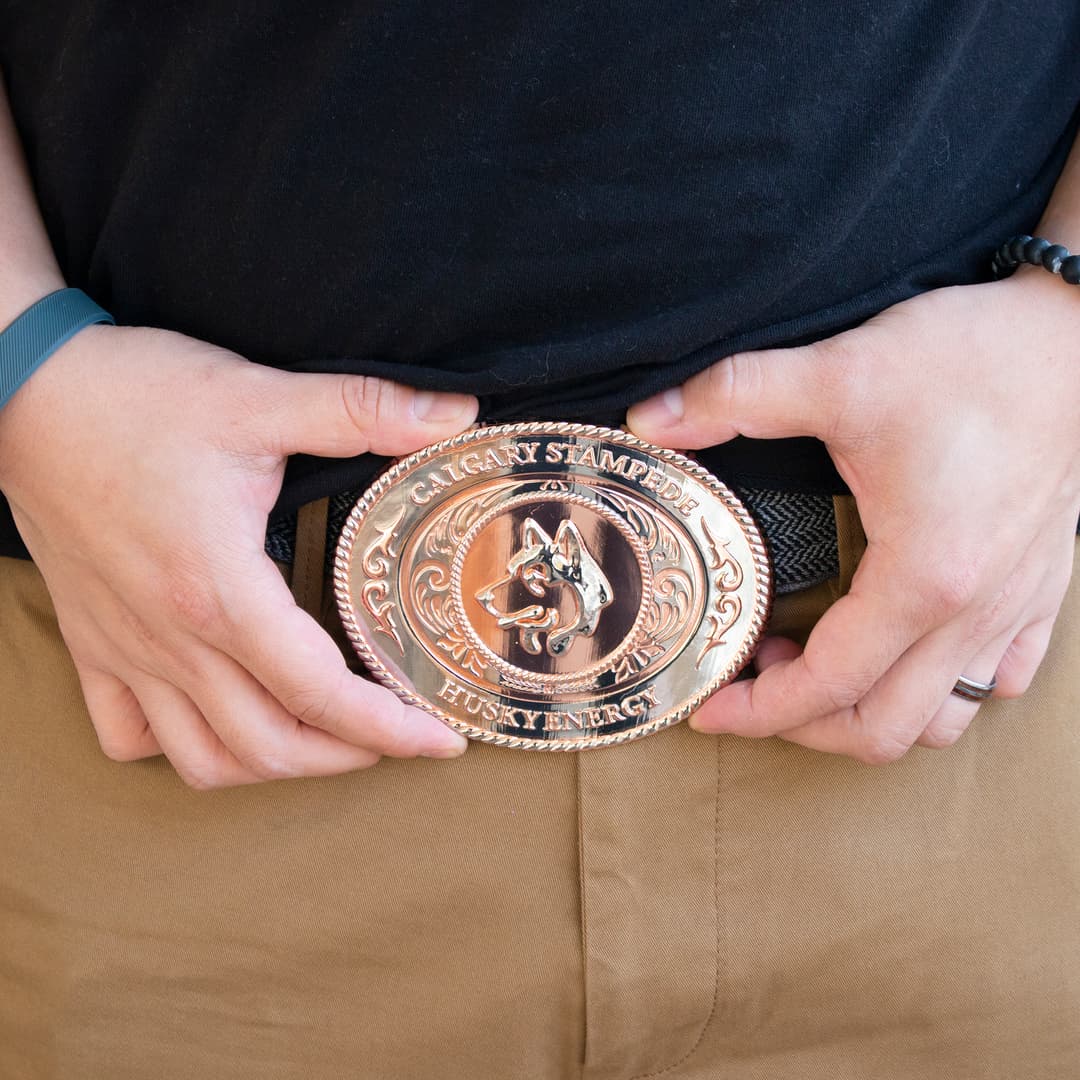 Belt Buckles: 4" W X 3" H